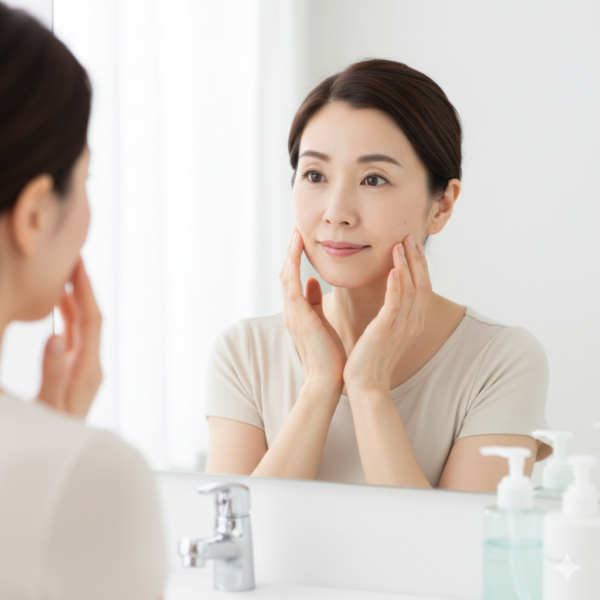 シミのできた女性